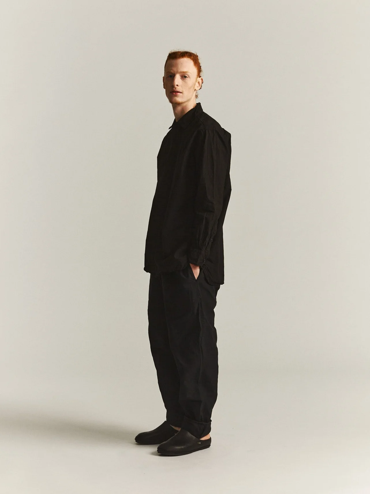 BIG RACCOURCIE SHIRT - H COT - BLACK - Image 3