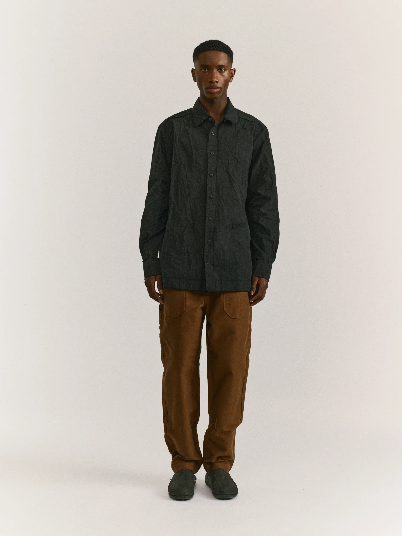 BIG RACCOURCIE RW SHIRT - PAPER COT - BLACK - Image 3