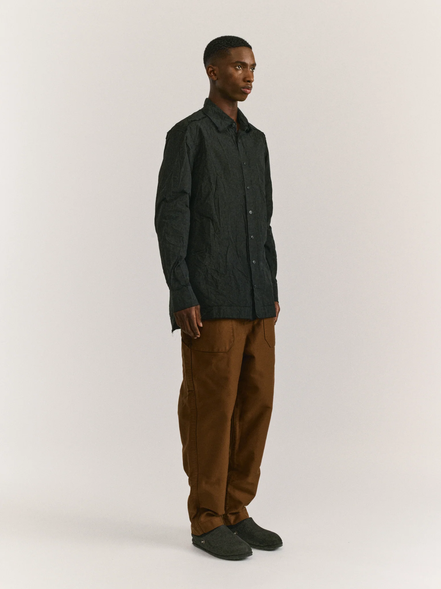 BIG RACCOURCIE RW SHIRT - PAPER COT - BLACK - Image 4