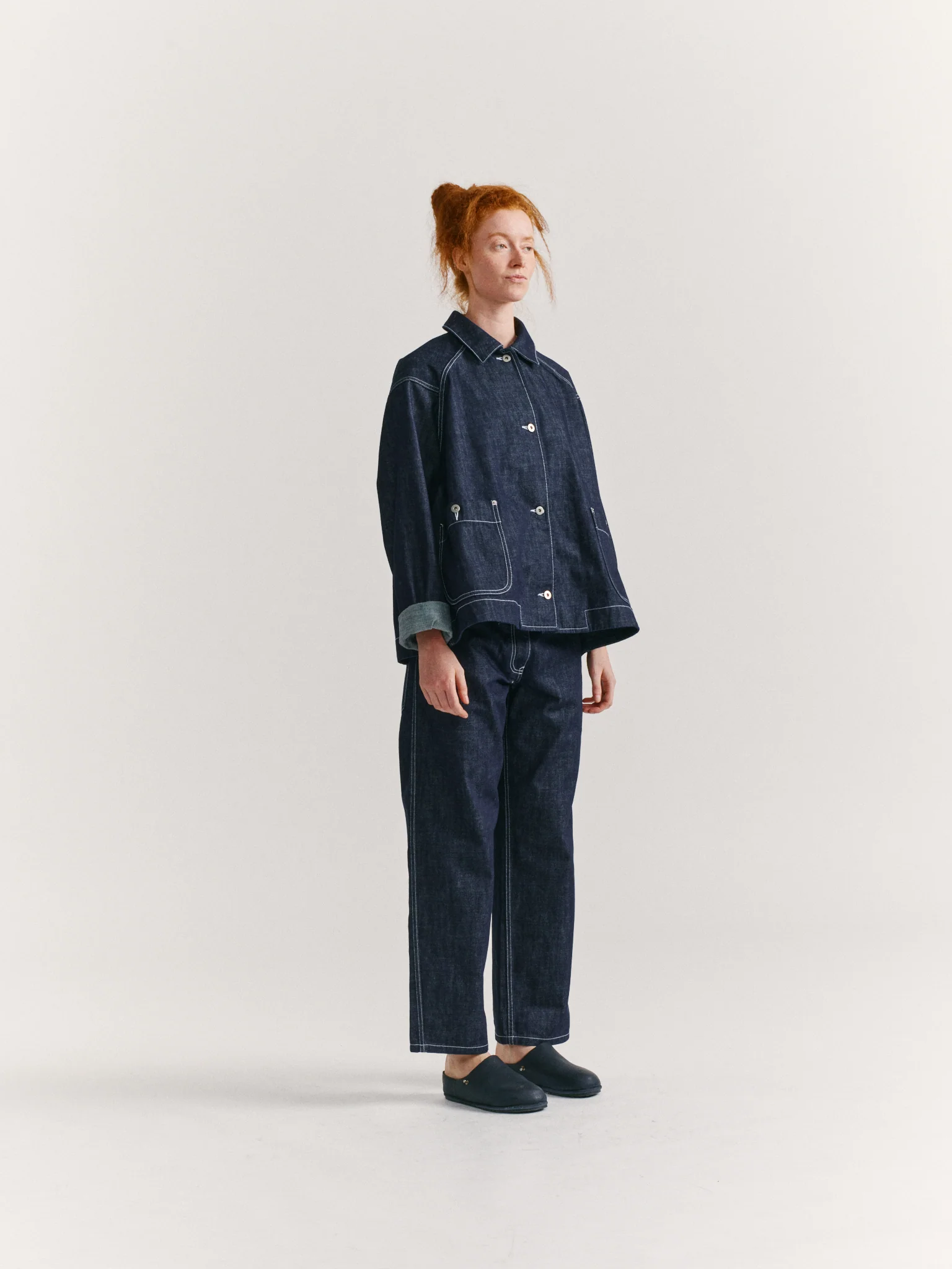 DRAYS TRAVAIL JACKET - RAW DENIM - INDIGO - Image 3