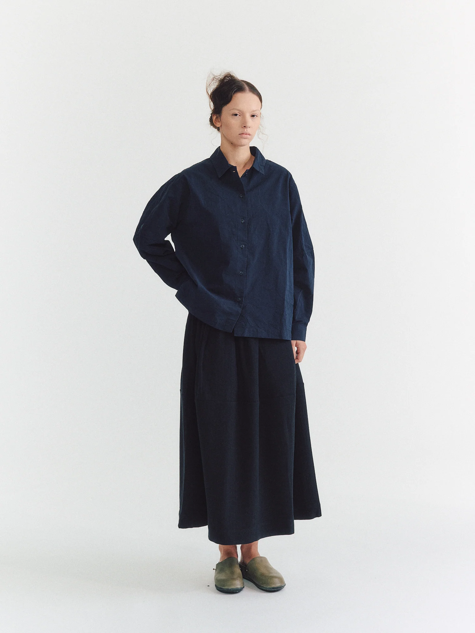 ELENA SHIRT - PAPER COT - NAVY - Image 3