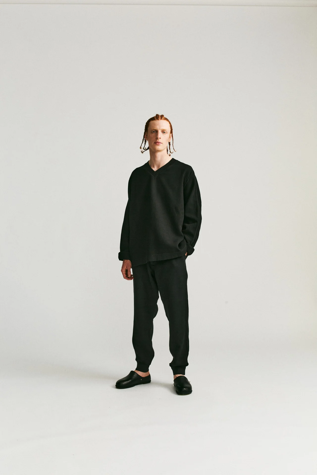 FELIX PANT - JERSEY WEAVE - ONYX - Image 3