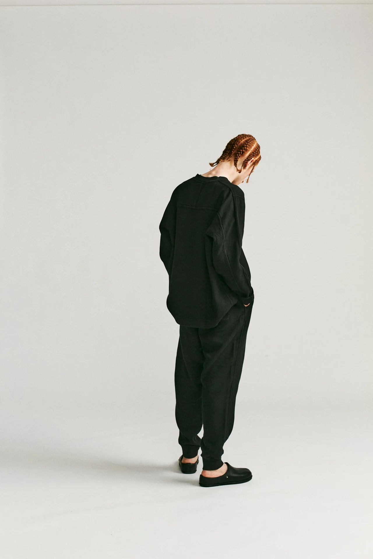 FELIX PANT - JERSEY WEAVE - ONYX - Image 5