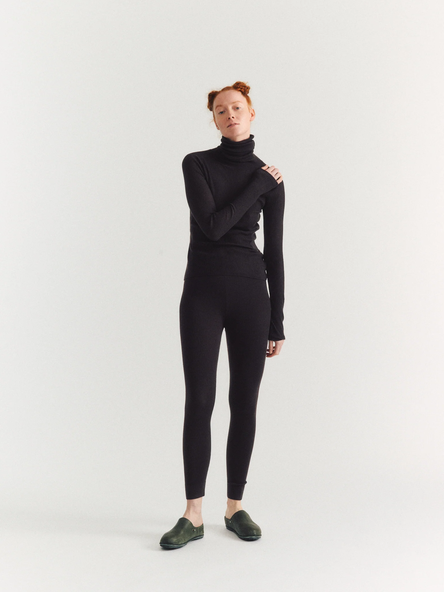 RIB TURTLENECK - RIB LIGHT WOOL 1 - DARK BROWN - Image 5