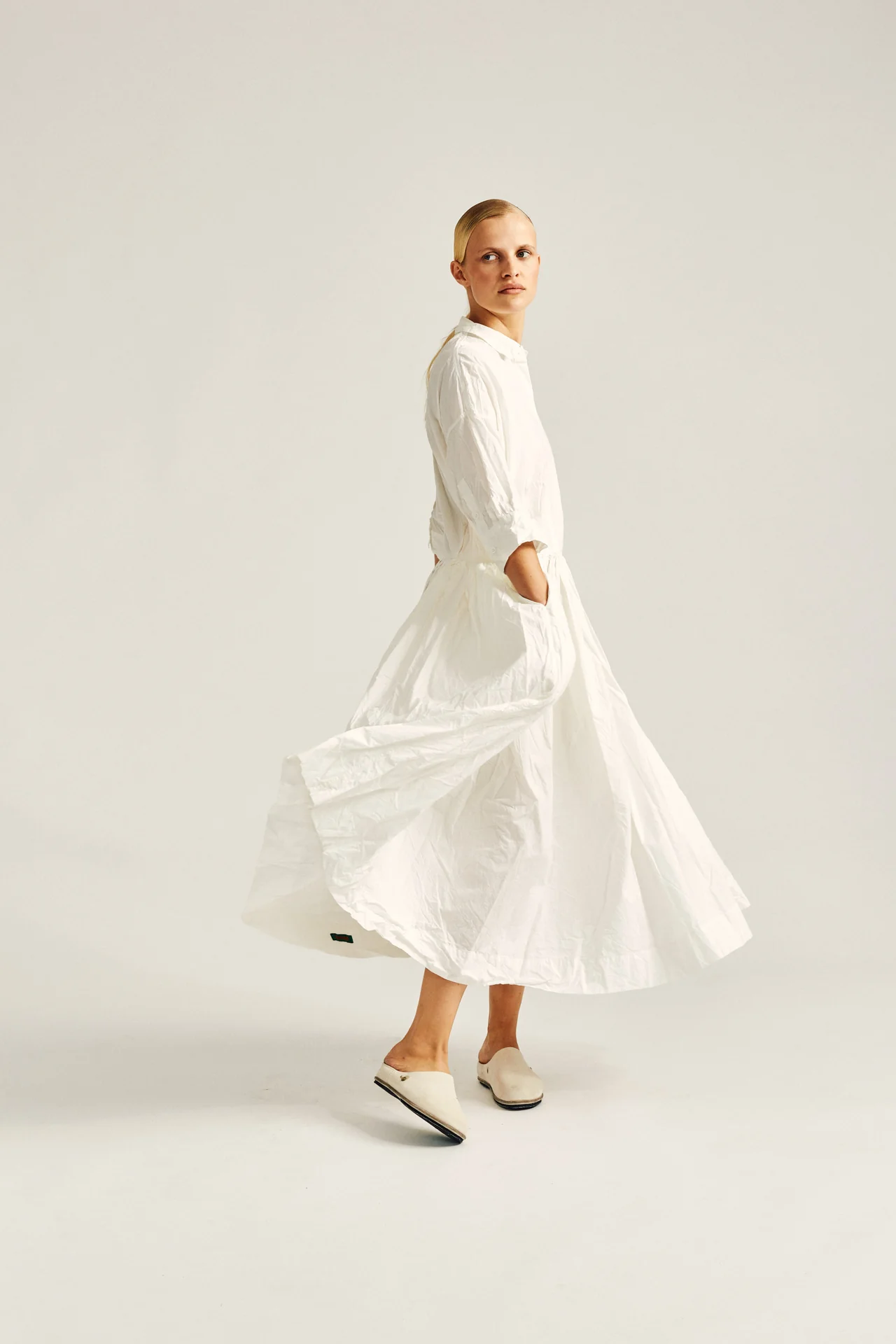 STEPHANIE DRESS - PAPER - WHITE - Image 5