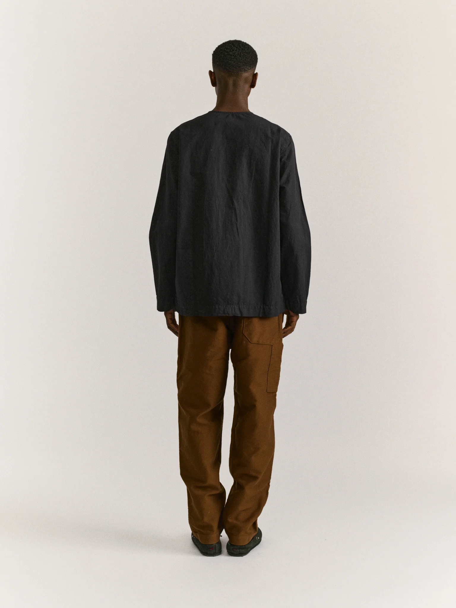 VERGER SHIRT - LIN COT - BLACK - Image 4